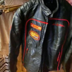 Karl Kani Leather Motorcycle Jack! A Throwback!